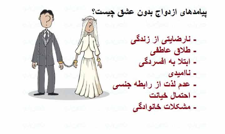 پیامدهای ازدواج بدون عشق
