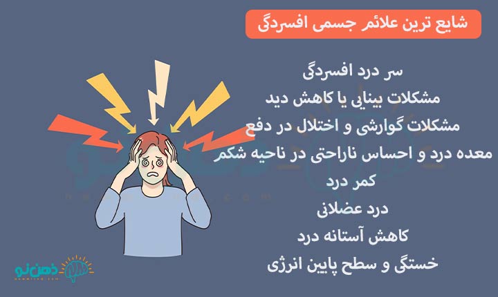 شایع ترین علائم جسمی افسردگی