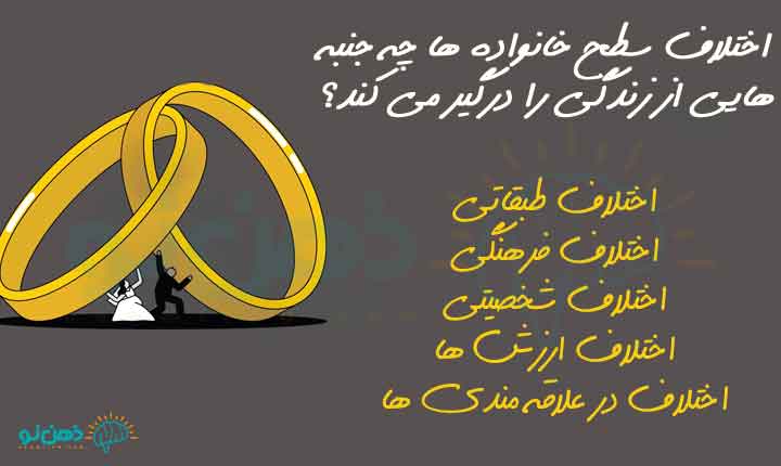 اختلاف سطح خانواده ها در ازدواج