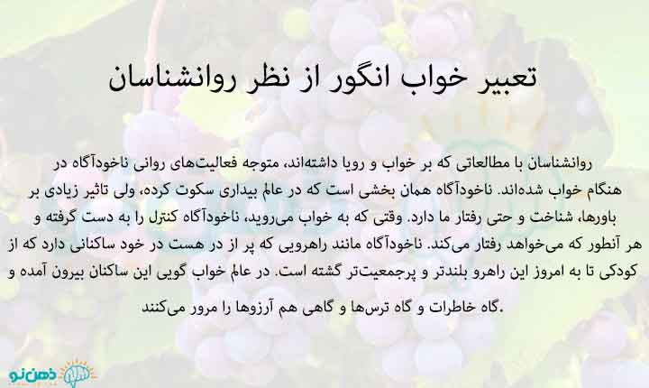 تعبیر خواب انگور در زوانشناسی