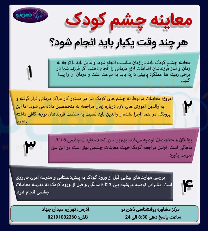 معاینه چشم کودک