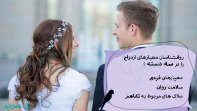 ملاک های انتخاب همسر