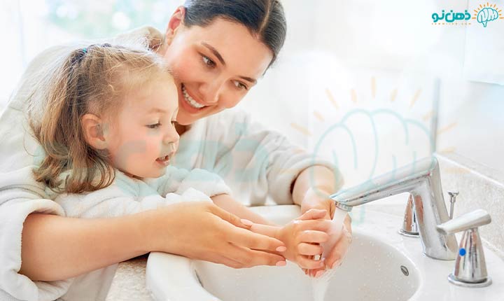 آموزش دست شستن کودک