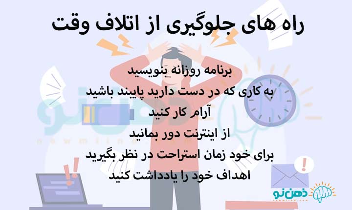 راه های جلوگیری از اتلاف وقت