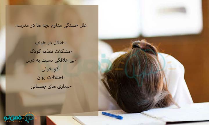 علل خستگی مداوم بچه ها در مدرسه