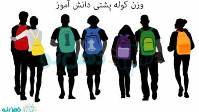 وزن کوله پشتی دانش آموز