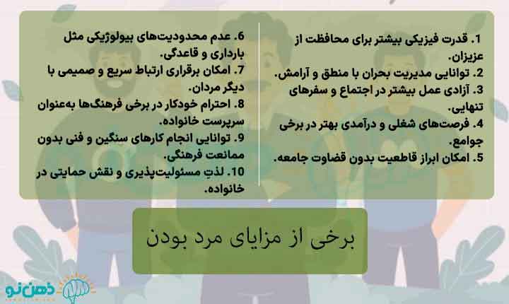 مزایای مرد بودن