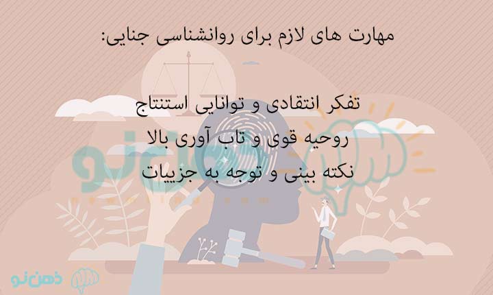 مهارت های لازم برای روانشناسی جنایی