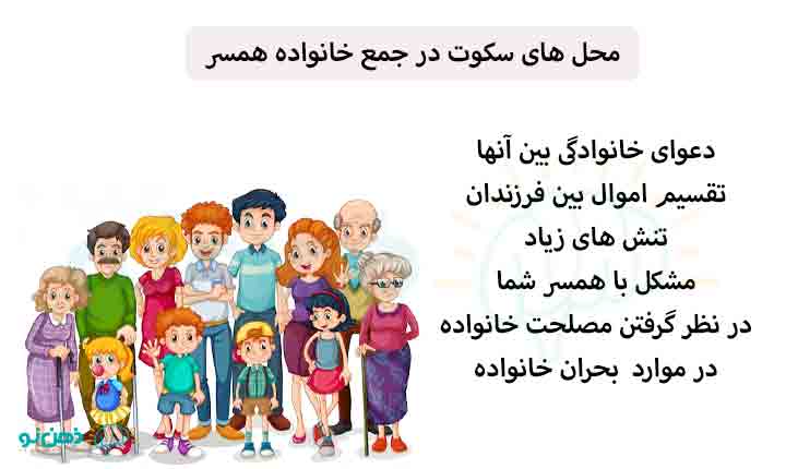 محل های سکوت در جمع خانواده همسر