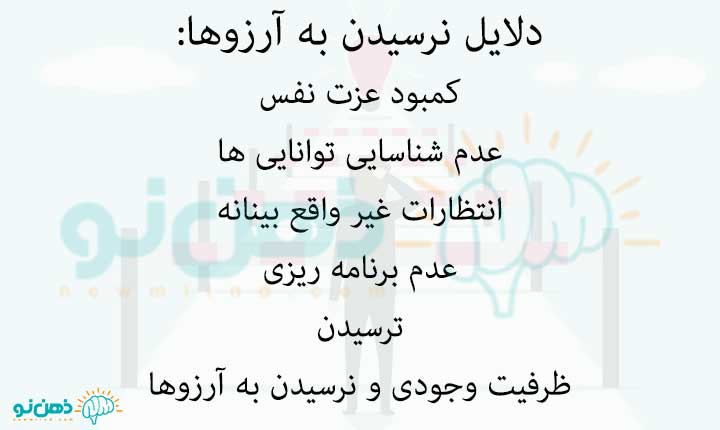 دلایل نرسیدن به آرزوها