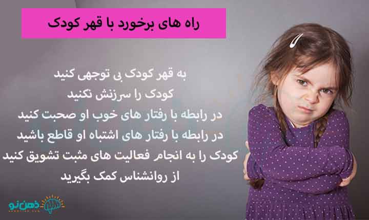 راه های برخورد با قهر کودک