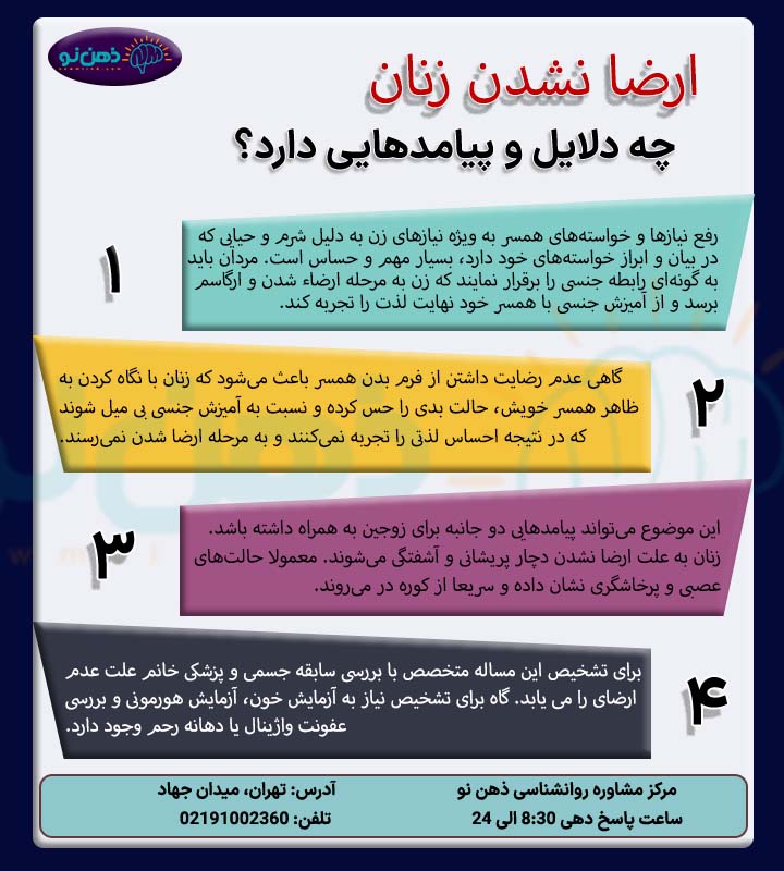 دلایل ارضا نشدن زنان