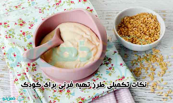 نکات طرز تهیه فرنی برای کودک