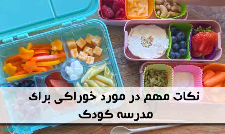 نکات مهم در مورد خوراکی برای مدرسه کودک