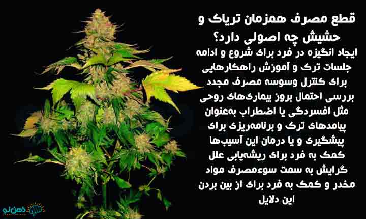 قطع مصرف همزمان تریاک و حشیش