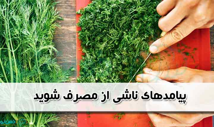 پیامدهای ناشی از مصرف شوید