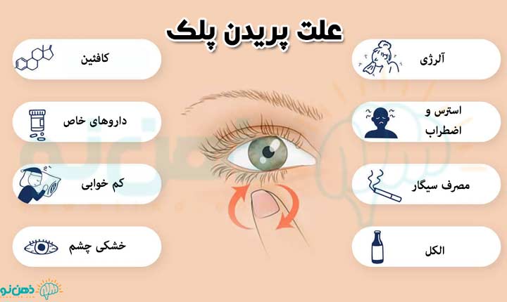 انواع علت پریدن پلک