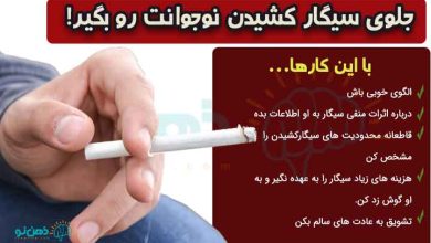 جلوگیری از سیگار کشیدن فرزند نوجوان